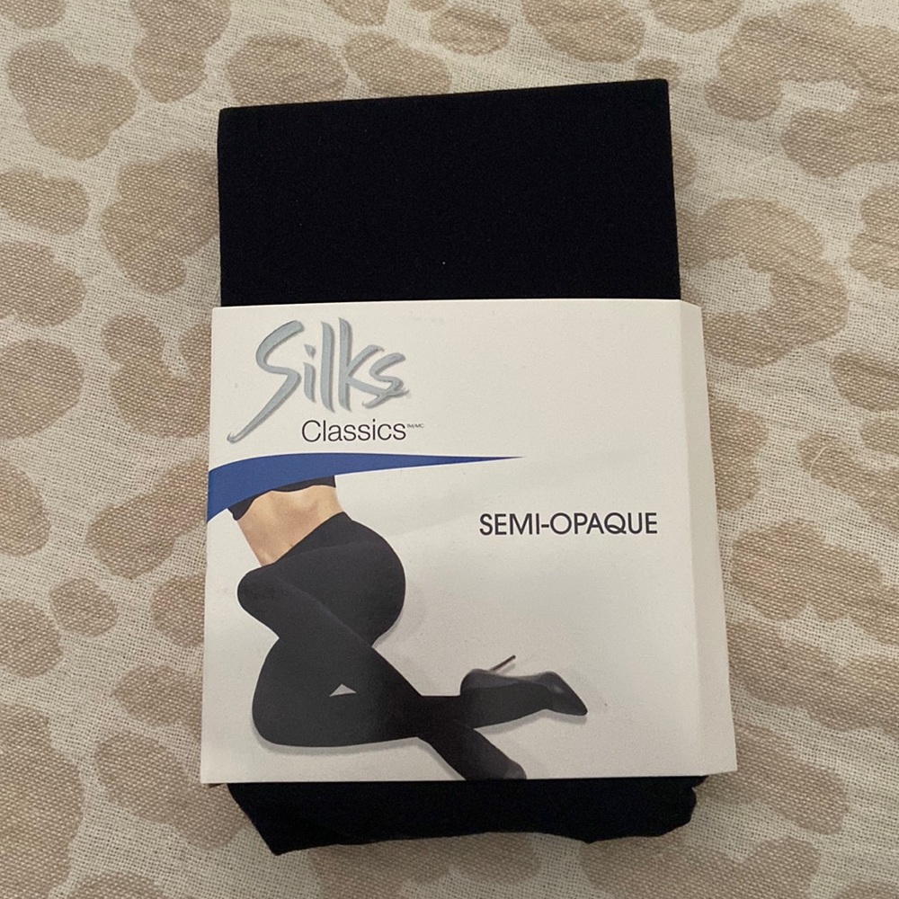 Semi opaque dark navy tights